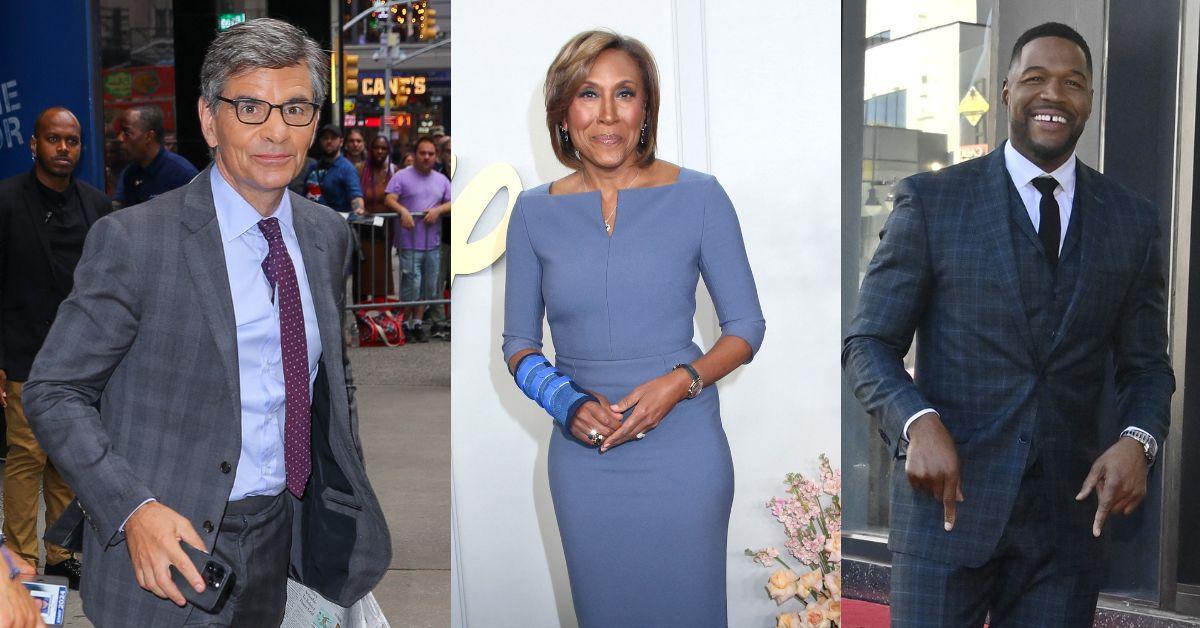 Michael Strahan, Robin Roberts and George Stephanopoulos