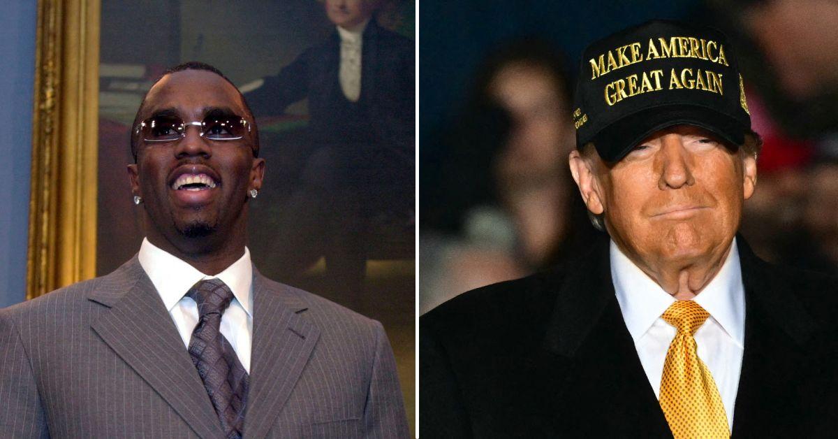 jailed-sex-beast-diddy-begs-trump-pardon-joe-exotic-4-1738591671710 split photo of Sean 'Diddy' Combs and Donald Trump