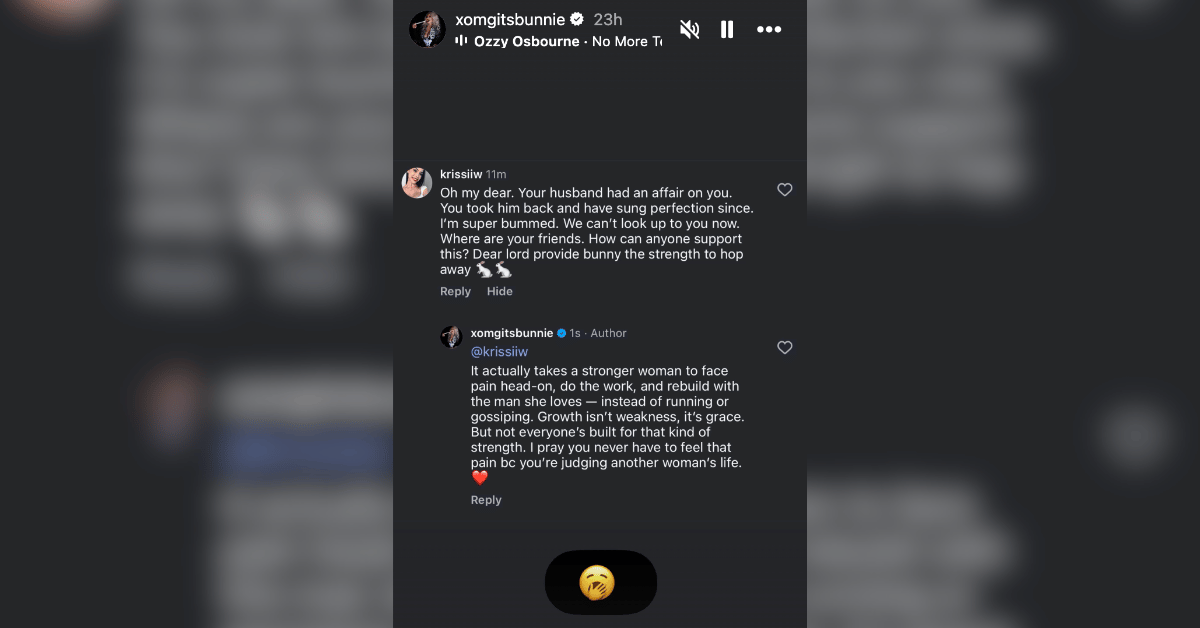jelly-rolls-wife-claps-back-at-trolls-over-singers-cheating-confession-3-1761319377703 Photo of Bunnie Xo's Instagram Story