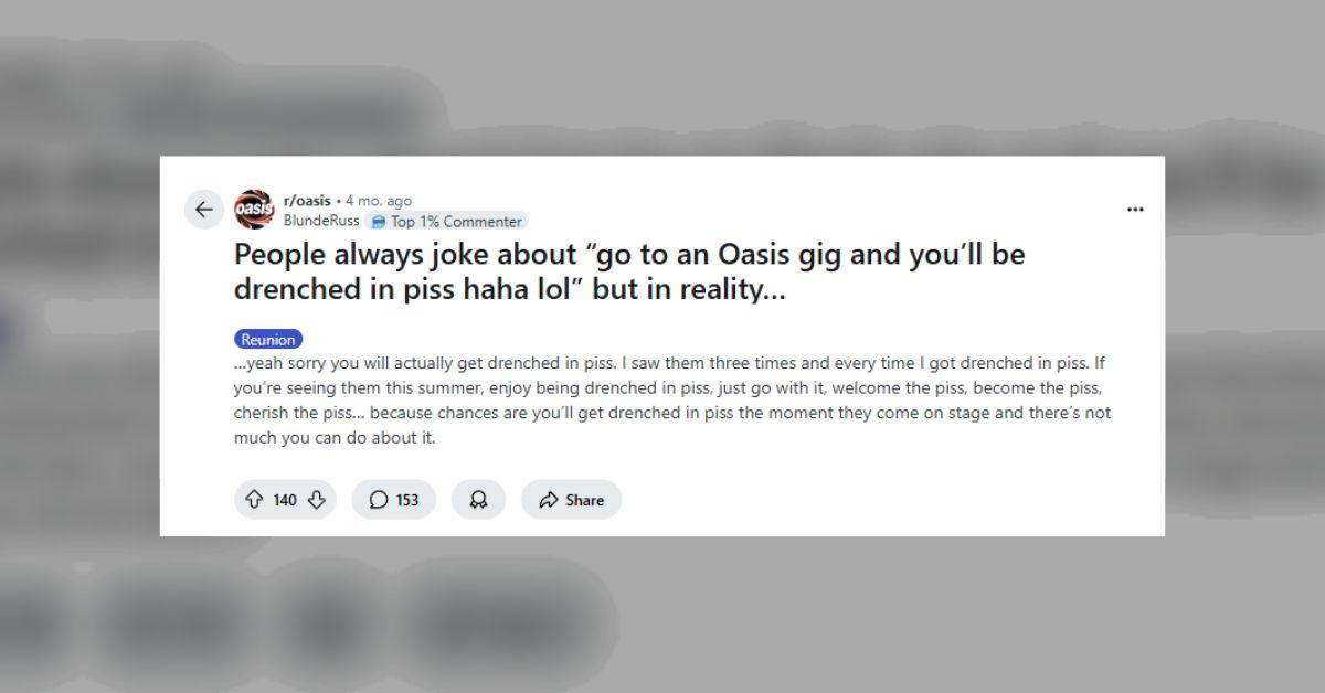 Photo a Oasis Reddit thread.