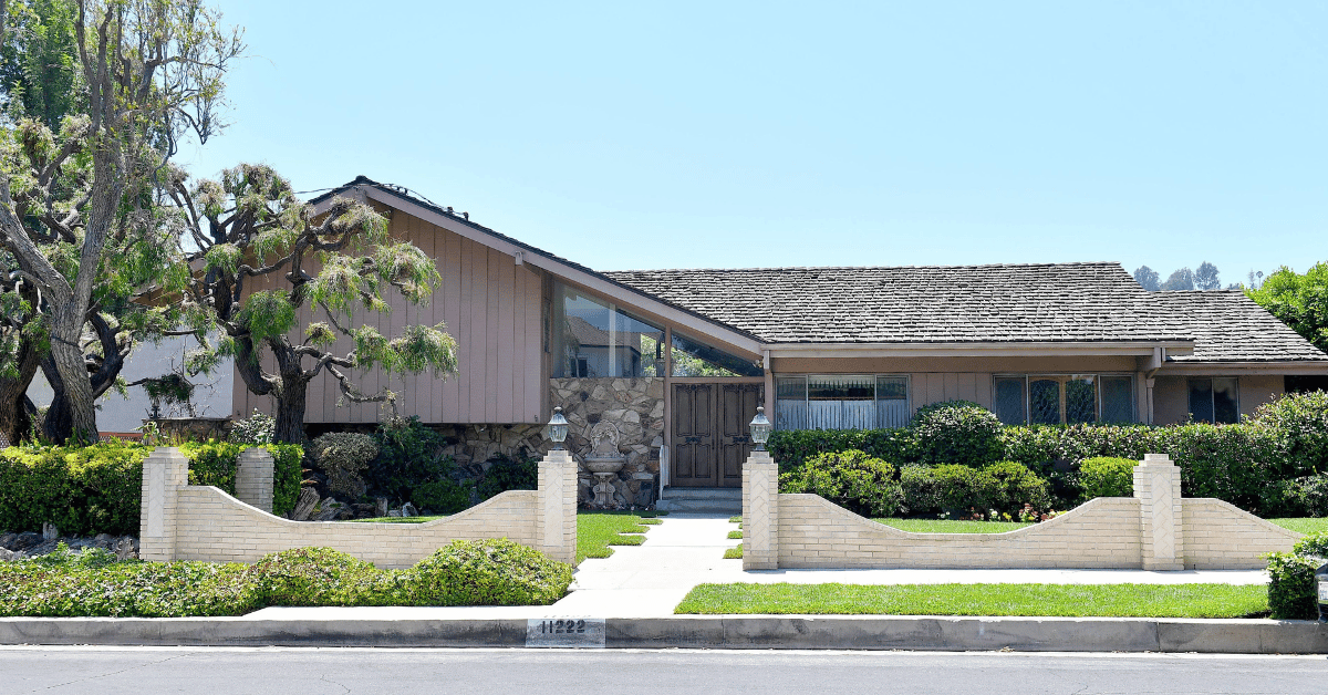 Photo of 'The Brady Bunch' house in Los Angeles, California.