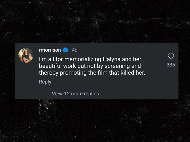 Rachel Morrison comment on rust movie insta 1