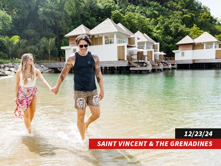 2b045a00591642d2826644acba68812b_md Joe Manganiello, Along With Girlfriend Caitlin O'Connor And His Chihuahua, Bubbles Spent Christmas Week At Sandals Saint Vincent And The Grenadines