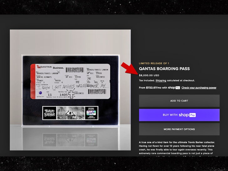 qantas travis barker boarding pass 1