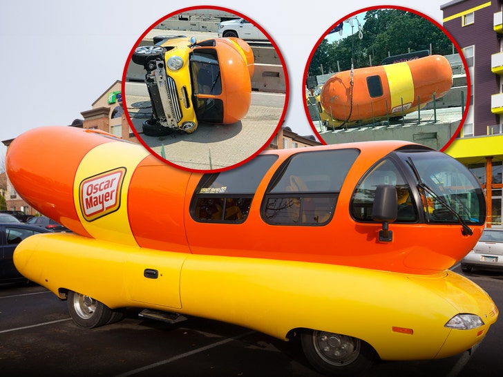 oscar meyer car flipped over