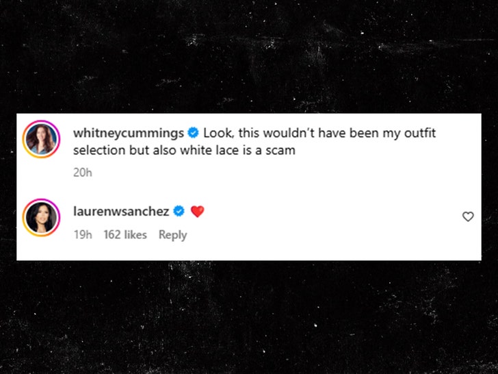 83fcd2945fde4b459678124674dfeba0_md Lauren Sanchez Responds to Whitney Cummings Roasting Inauguration Look