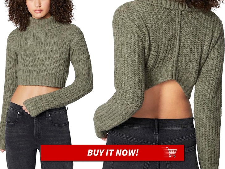 8b46acb47573448395dac2a506be9020_md florence by mills Women's Crop Turtle Neck Sweater