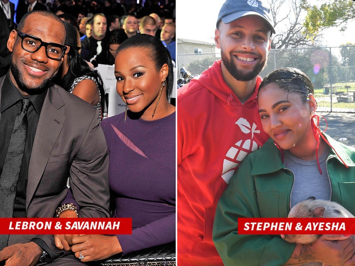 953a3045d95b47739597b907168583a3_md lebron james savannah james stephen curry ayesha curry