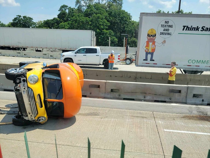 oscar meyer car flipped over