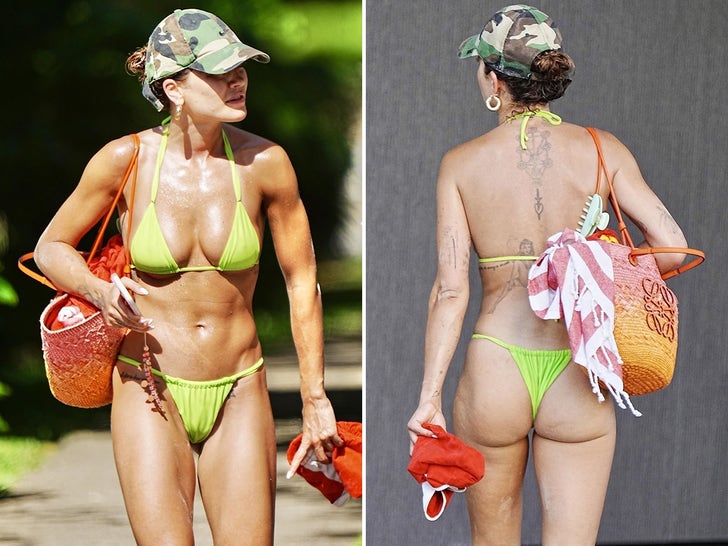 a9a80f4380164dd5b554417126e777b6_md Rita Ora's Neon Green Bikini Down Undah!