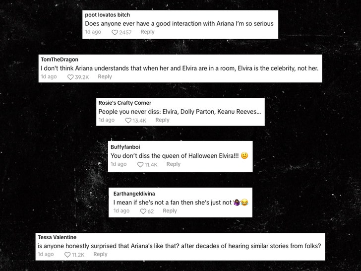 af067667156e46e4987f3b543bee30bf_md Elvira and ariana grande reactions tiktok 1