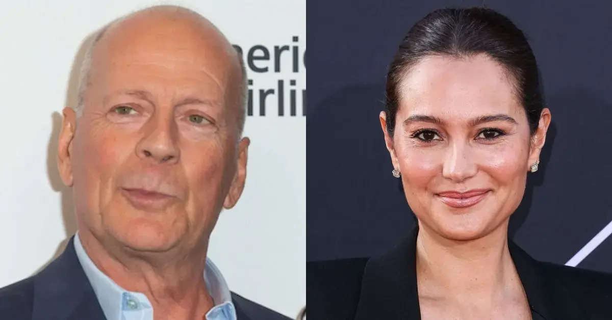 Split photo of Bruce Willis, Emma Heming