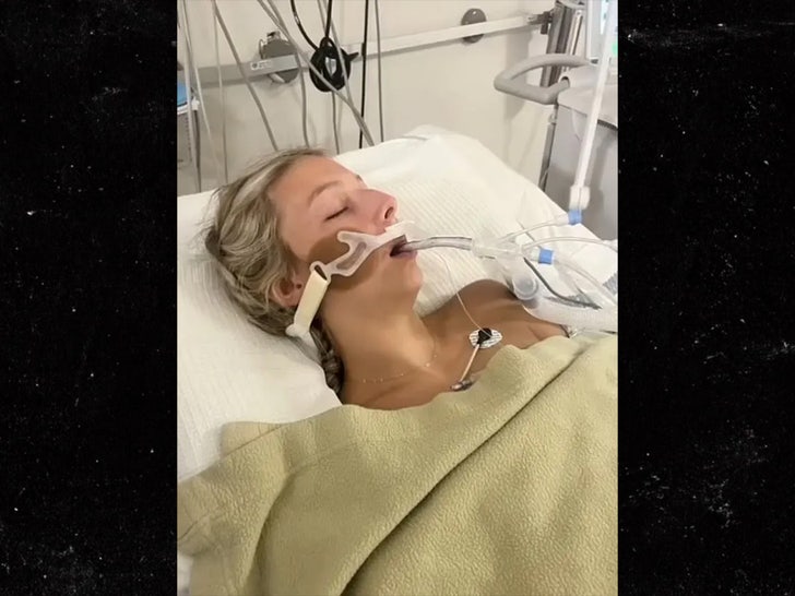 Zara Hull in hospital sub