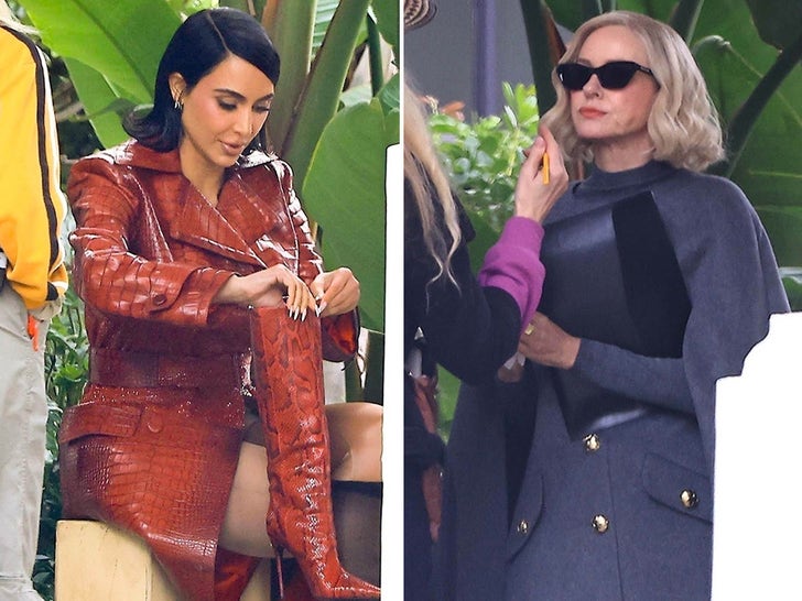 Kim Kardashian and Naomi Watts On Set For
