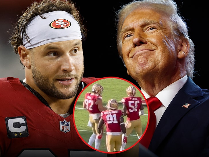 nick bosa and trump getty 1
