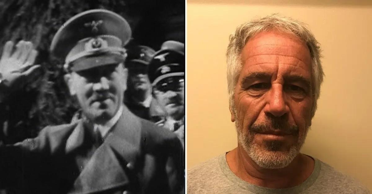 Photo of Jeffrey Epstein and  Adolf Hitler