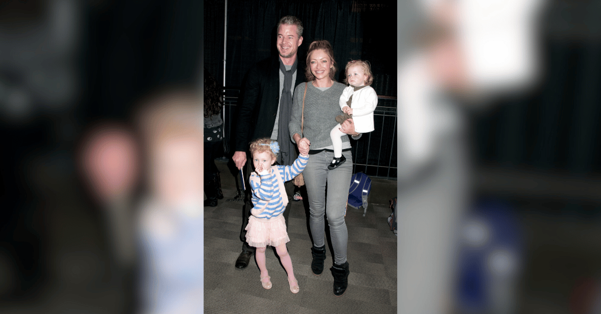 Photo of Eric Dane and Rebecca Gayheart with their daughters, Georgia and Billie.