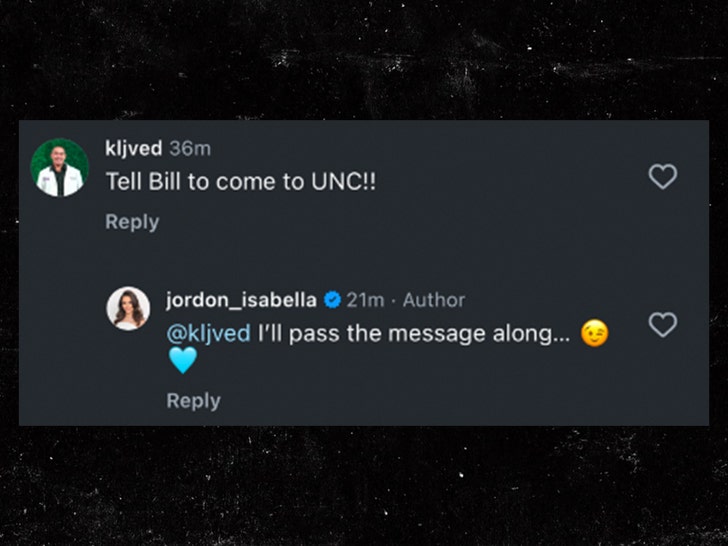 f57bbf2d9e204852a9e83468ef0b8f4e_md Bill Belichick's Girlfriend Jordan Hudson Teases UNC Job Acceptance