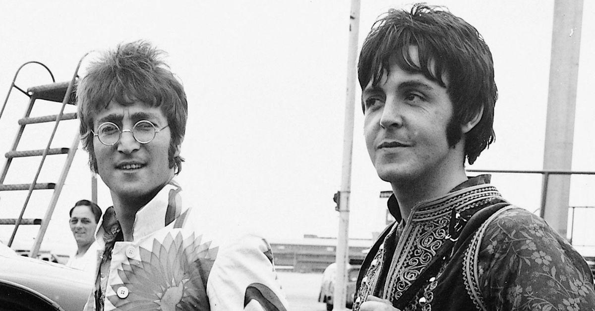 Photo of John Lennon and Paul McCartney.