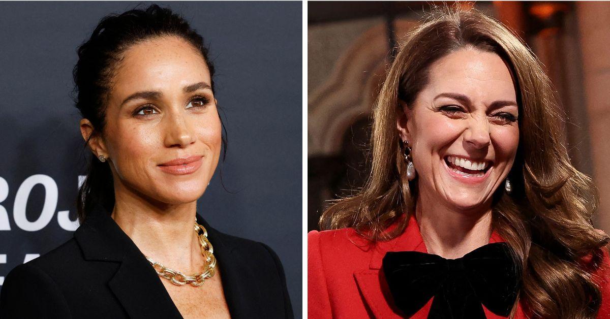 Split photos of Megham Markle and Princess Kate