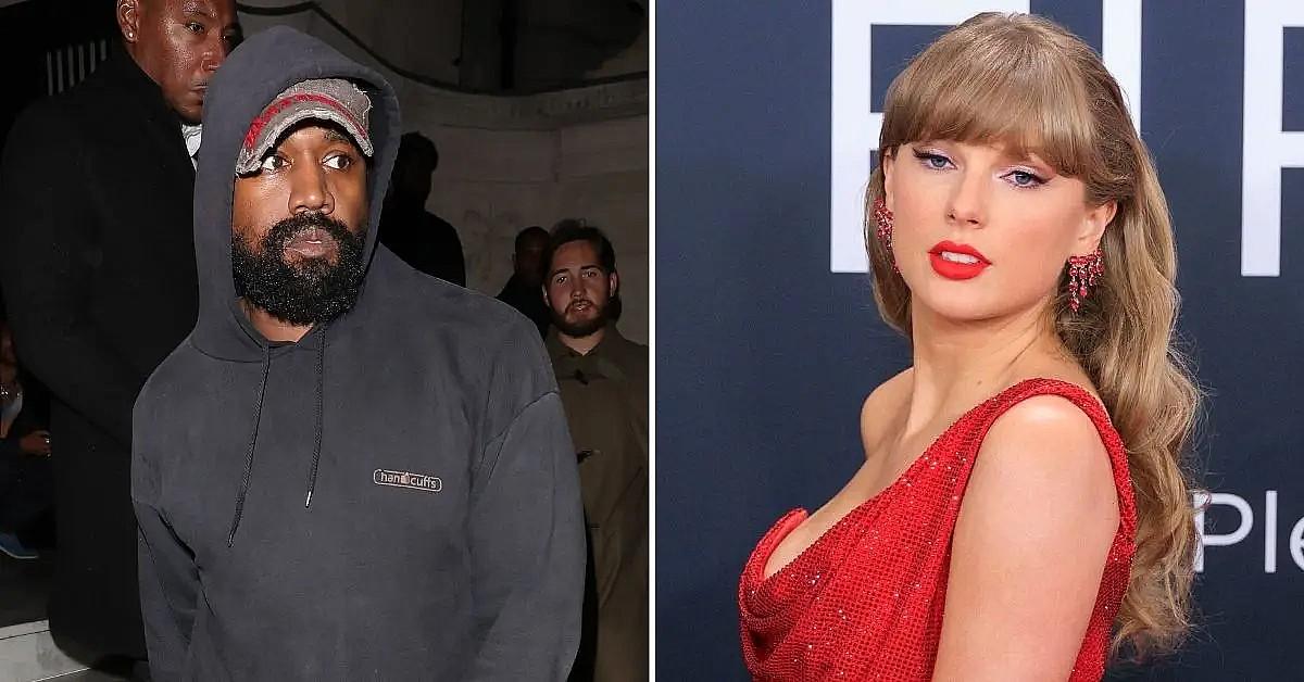 Split photos of Taylor Swift and Kanye West