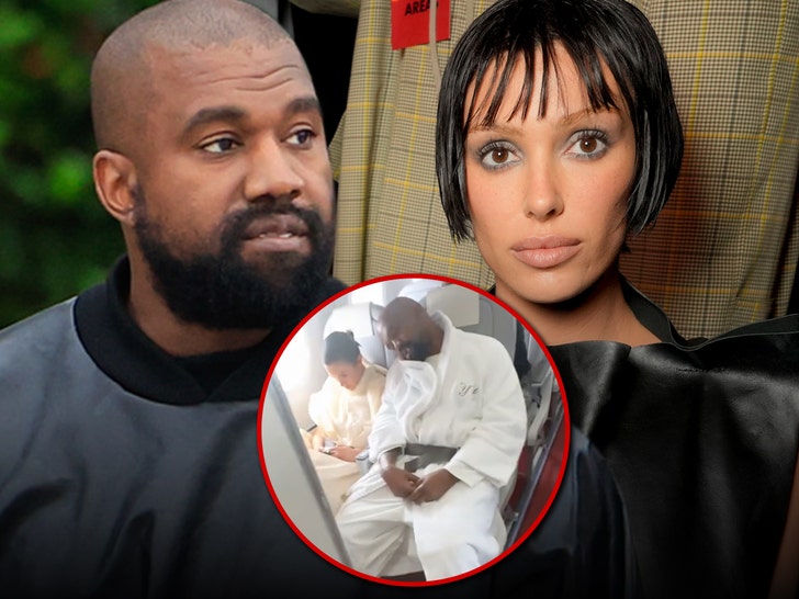 kanye west and bianca censori flight sleeping