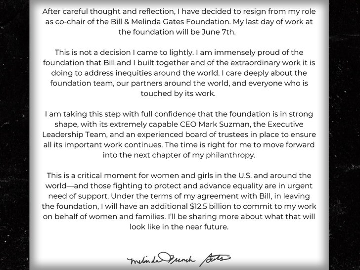 Melinda French Gates announcment