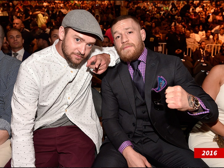 conor mcgregor and justin timberlake getty 2