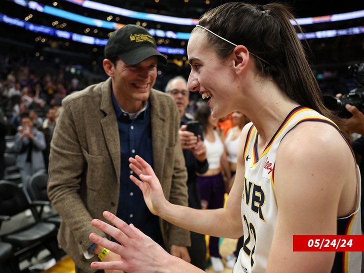 ashton kutcher and mila kunis and caitlin clark