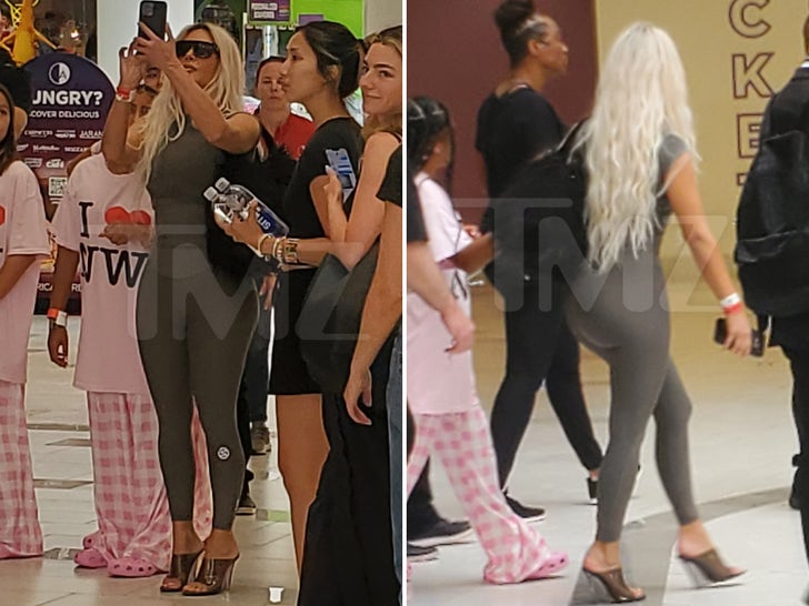 Kim Kardashian & North West At American Dream Mall