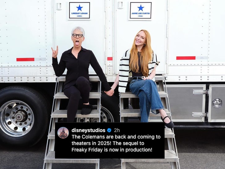 0624 lindsay lohan jamie lee curtis on set instagramInstagram-@disneystudios 2
