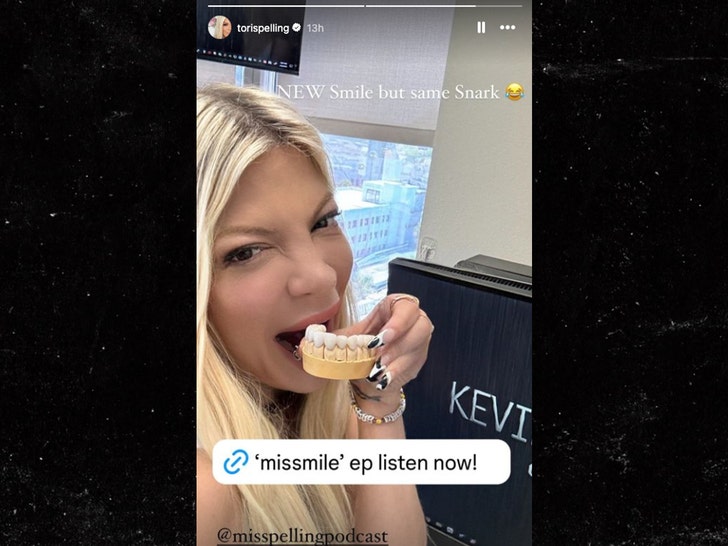 tori spelling new teeth insta 1
