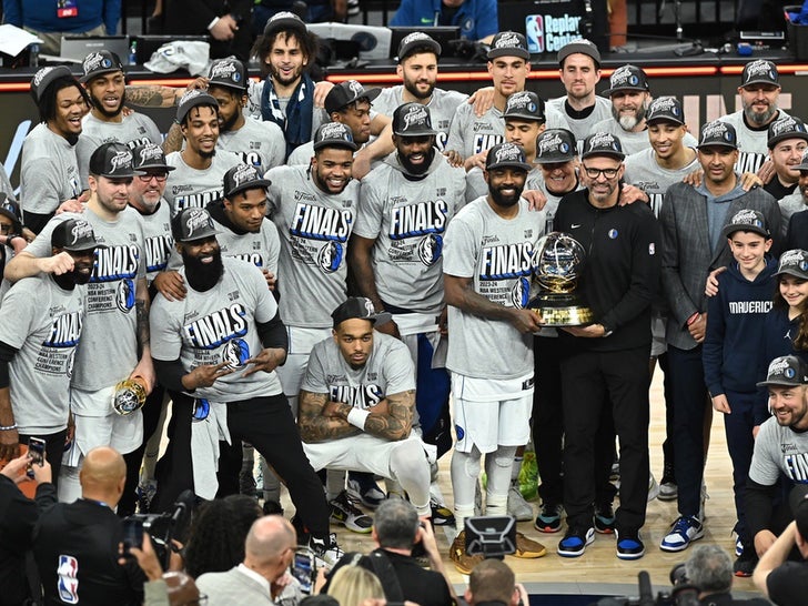 Dallas Mavericks Celebrate Western Conference Finals Win