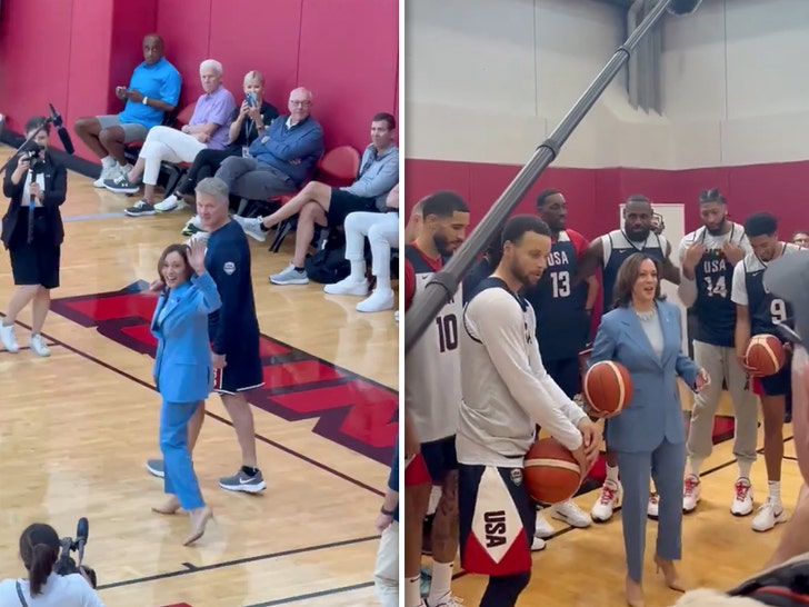 kamala harris and team usa basketball