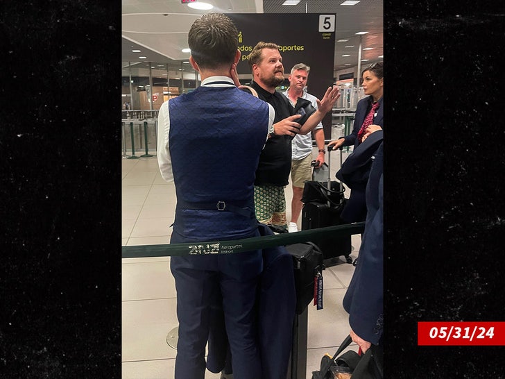 james corden airport backgrid