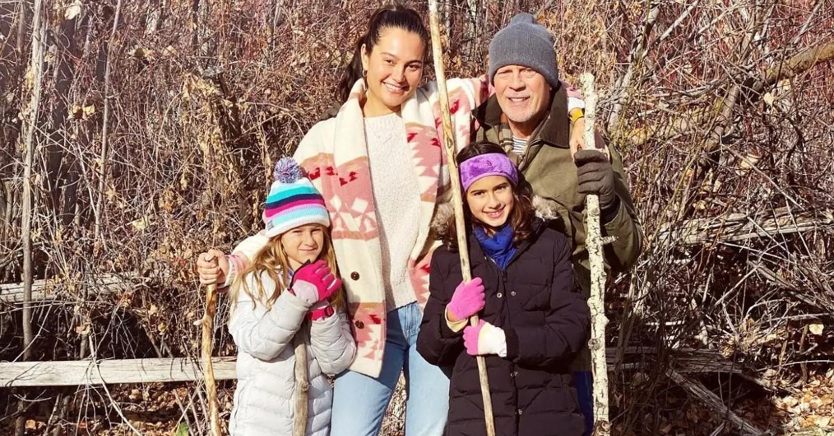 Photo of Bruce Willis, Emma Heming and daughters
