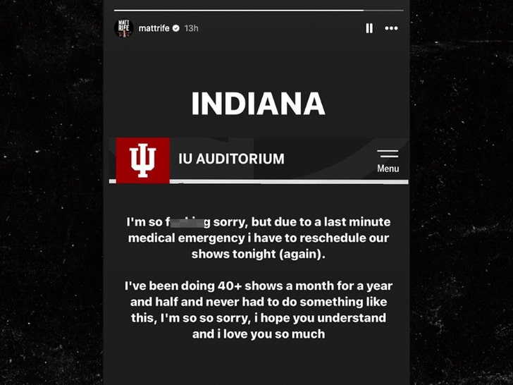 Matt rife statement indiana