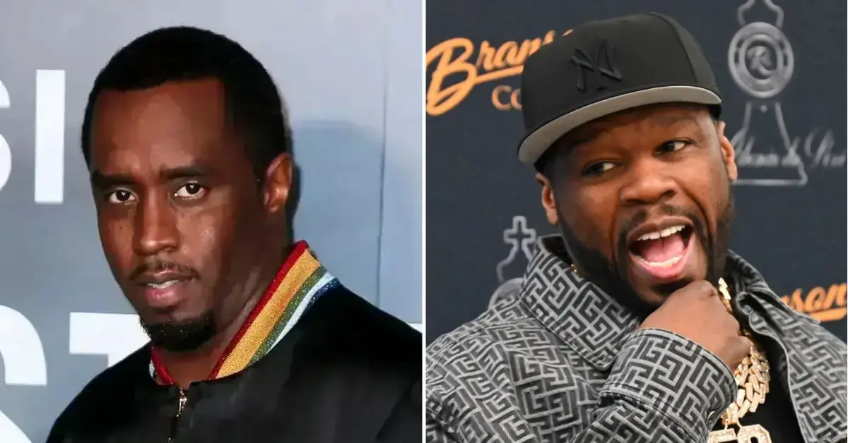 Split photo of Sean 'Diddy' Combs, Curtis '50 Cent' Jackson