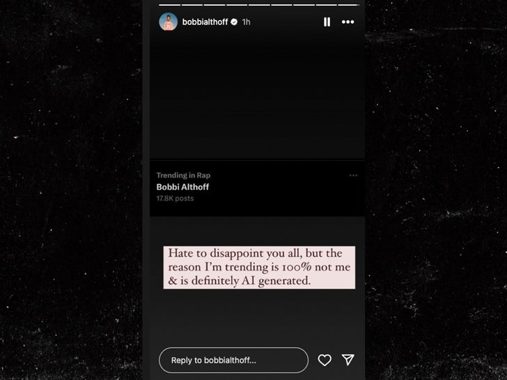 Bobbi Althoff instagram story_