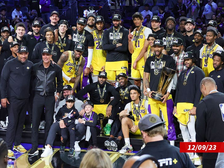 lakers celebrate in season tournament