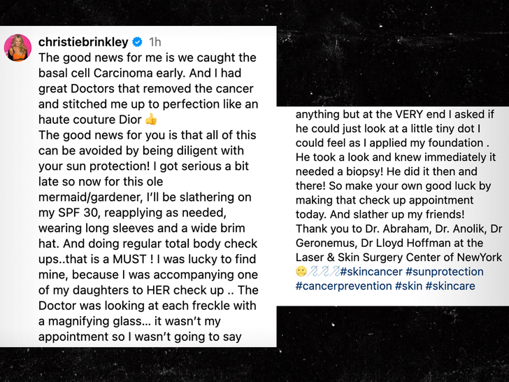 Christie Brinkley instagram caption