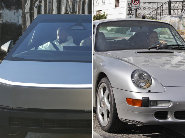 Kanye West & Bianca Censori Take Separate Luxury Cars in L.A.