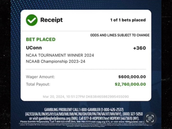 dave portnoy uconn winning bet