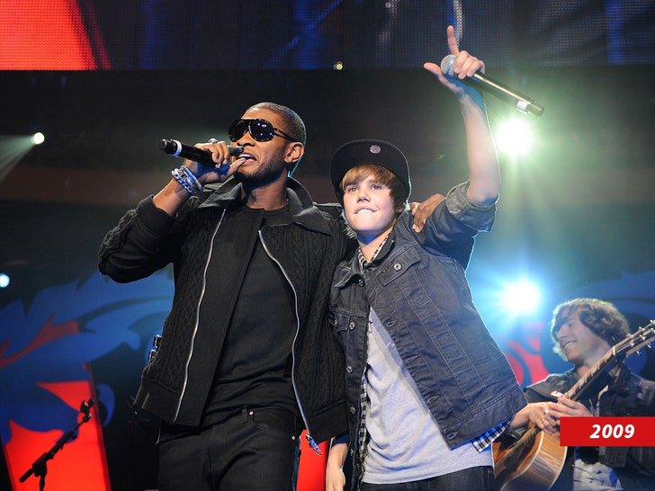 usher and justin bieber getty 2