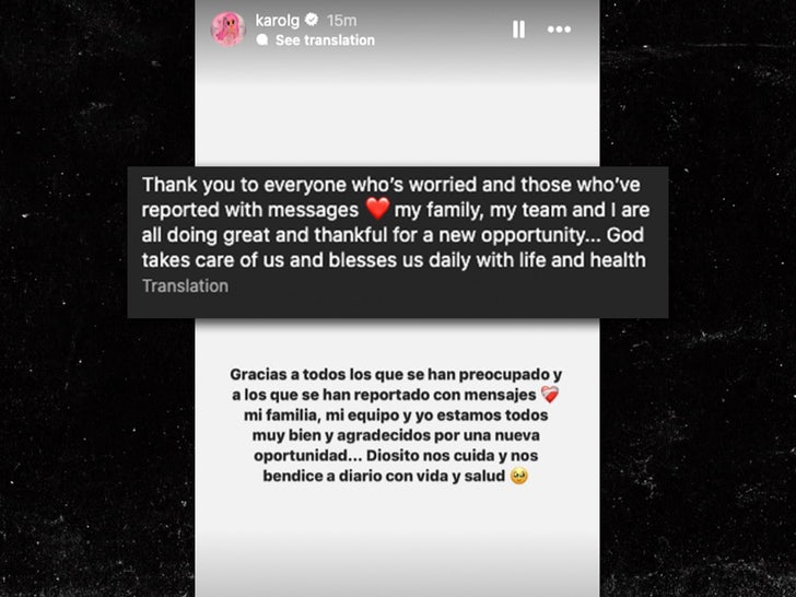karol ginstagram story post