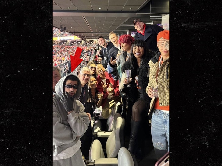 bad bunny at the apple suite for the superbowl no credit 2