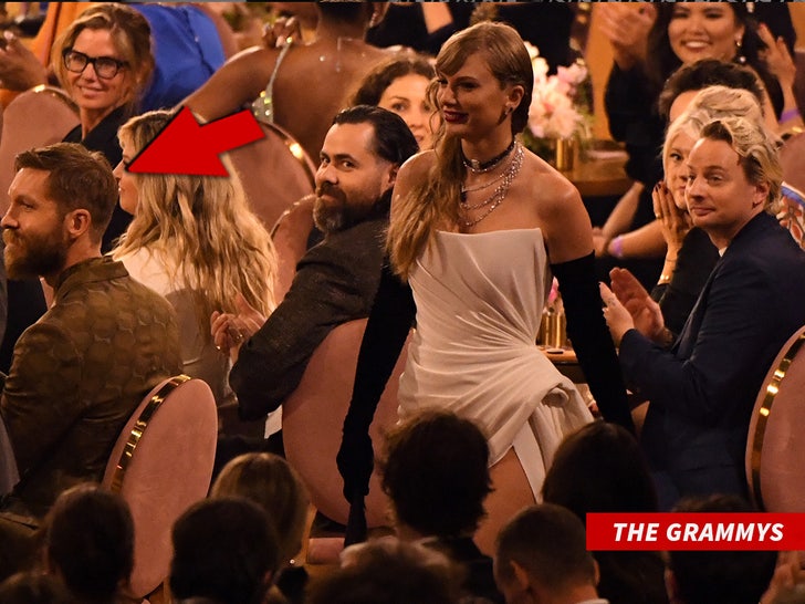 calvin harris near taylor grammys