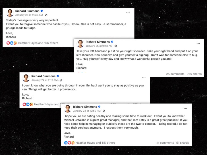 richard simmons facebook posts