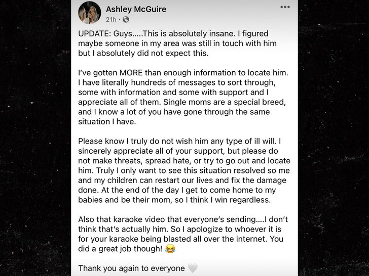 ashley mcguire  facebook post