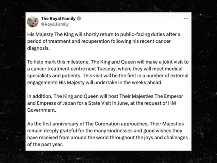 king charles tweet statement